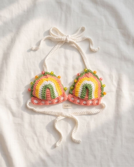 VTBags Tropical Candy Handmade Crochet Bikini Top