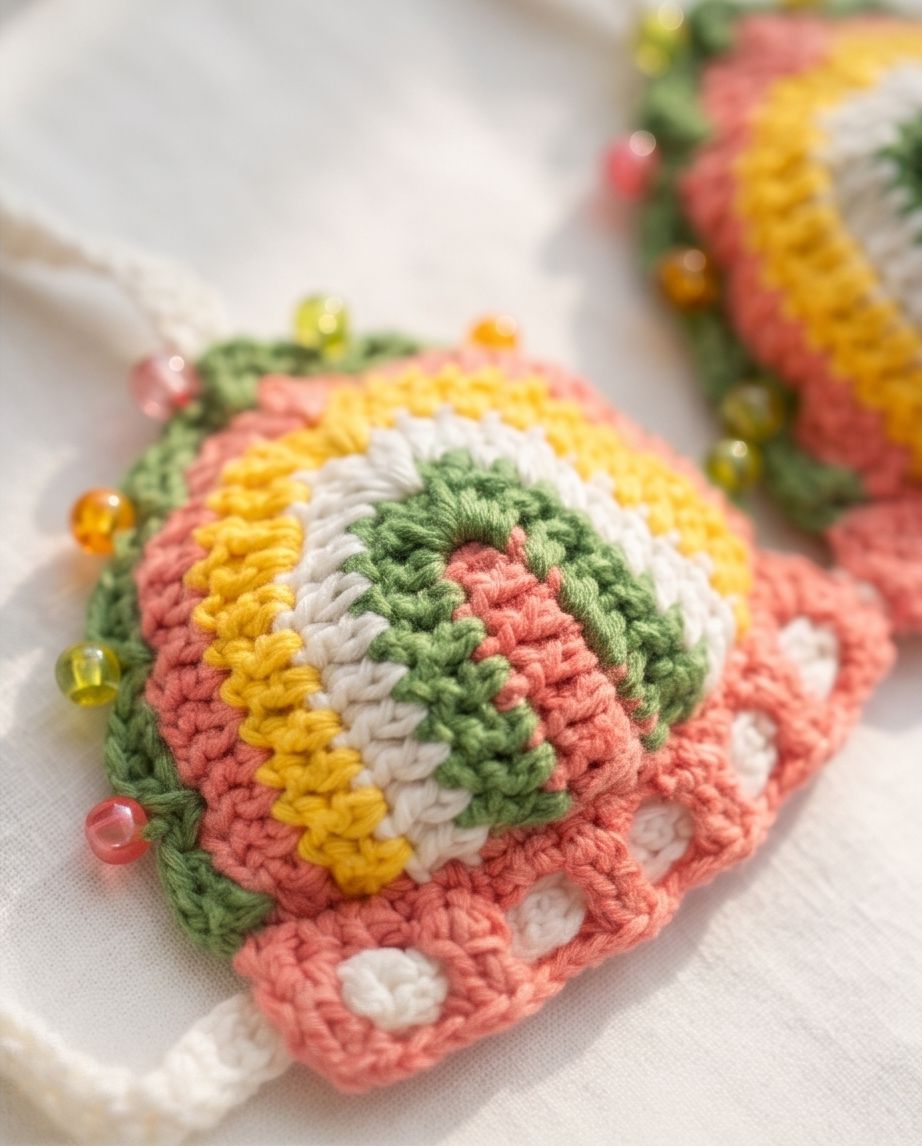 VTBags Tropical Candy Handmade Crochet Bikini Top
