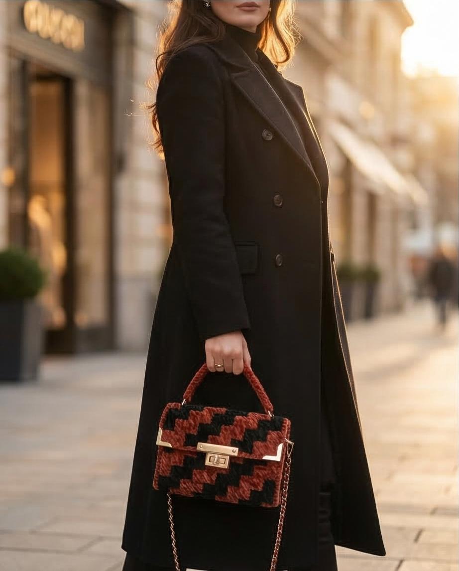 VT Bags Velvet Chevron Mini
