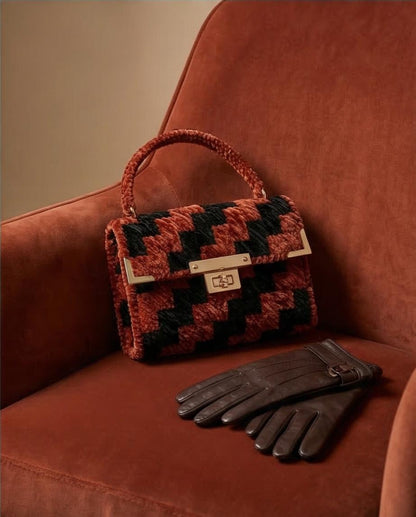 Borsa VT Velvet Chevron Mini