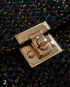 Mini Bag Handmade Multicolor Sparkle con Catena Oro