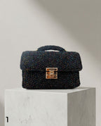 Mini Bag Handmade Multicolor Sparkle con Catena Oro