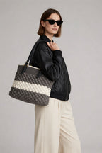 Maxi Bag Handmade Grigio & Panna – Shopper Artigianale