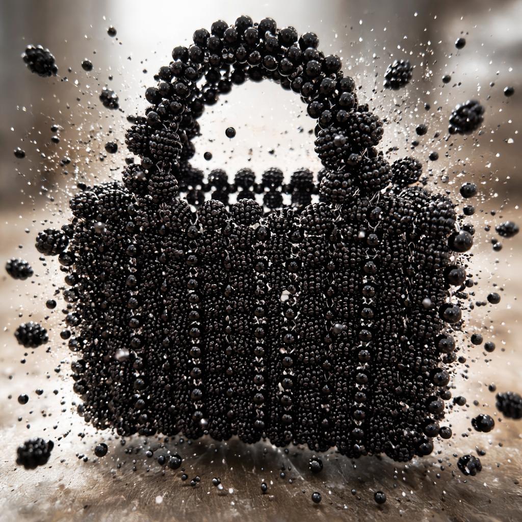 Mini Bag Gioiello Nera – Borsa Elegante Artigianale