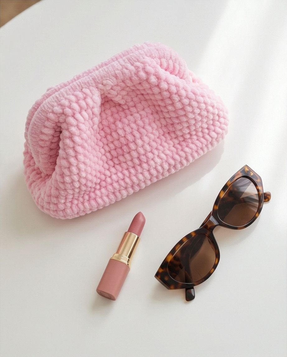 Mini Bag Soft Pink – Borsa Handmade Effetto Velvet