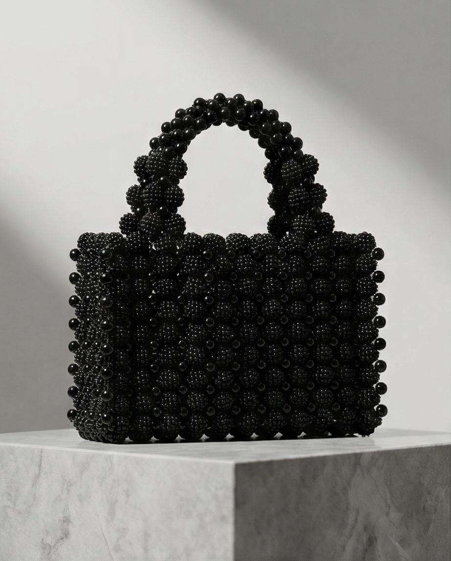 Mini Bag Gioiello Nera – Borsa Elegante Artigianale
